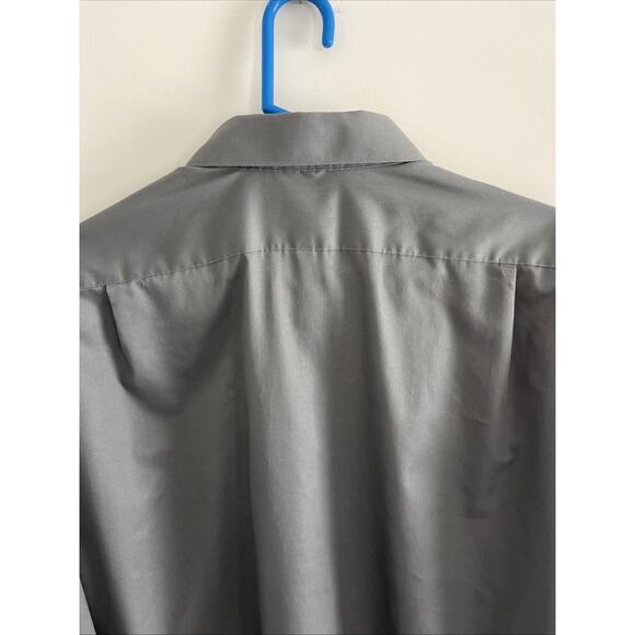 Van Heusen men’s Wrinkle Free Dress Shirt long sleeved size 19 35/26 Tall Gray - Picture 6 of 7